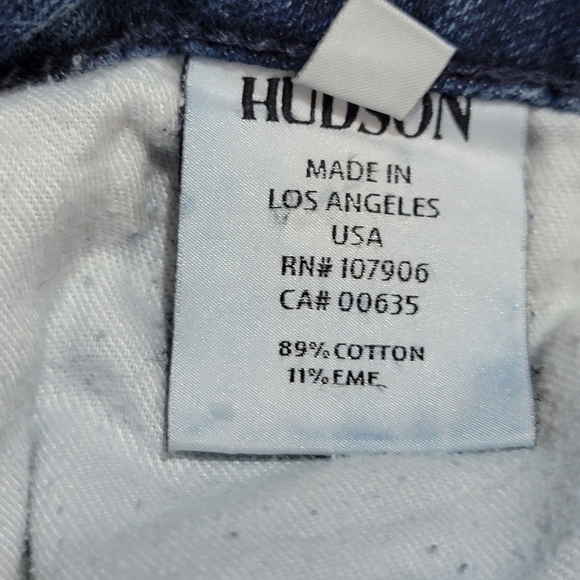 Hudson Mid-Rise Blue Skinny Jeans Flap Rear Pockets Size 29 - Picture 4 of 11